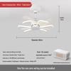 Nufeng Modern Minimalist Full Spectrum Eye Protection Ceiling Fan Light