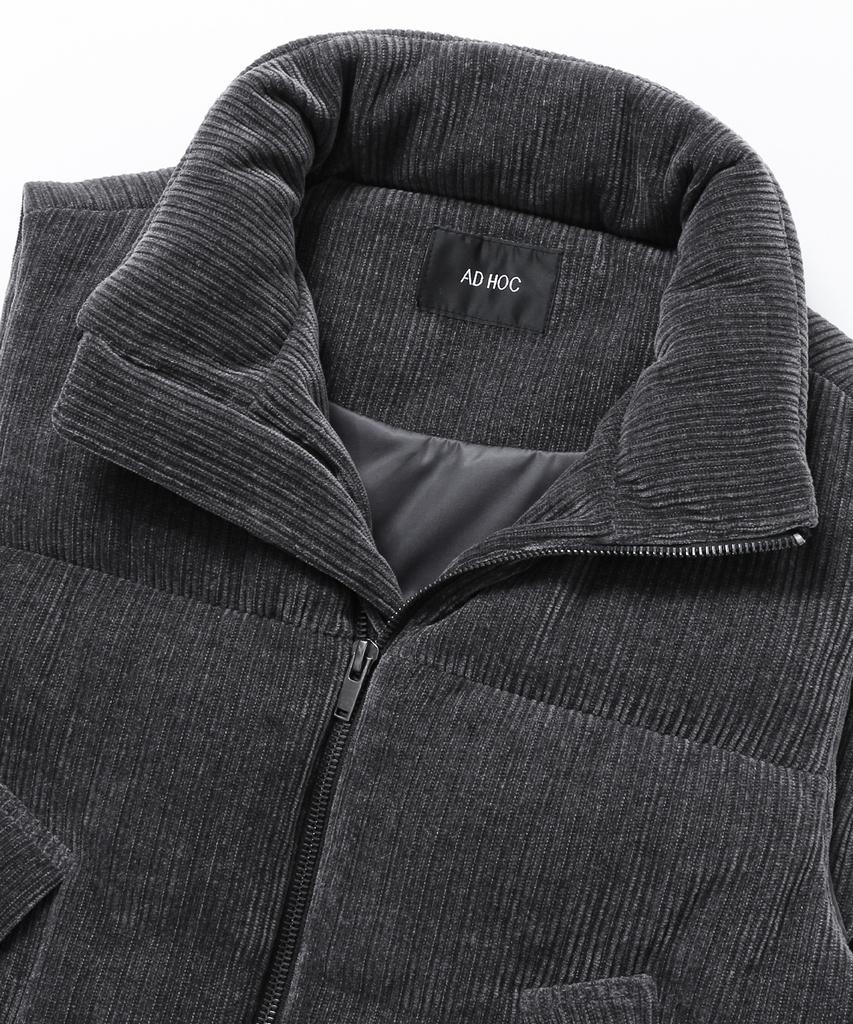 Adhoc Men'S Corduroy Padded Vest (Dk-Grey) (Hbave20)