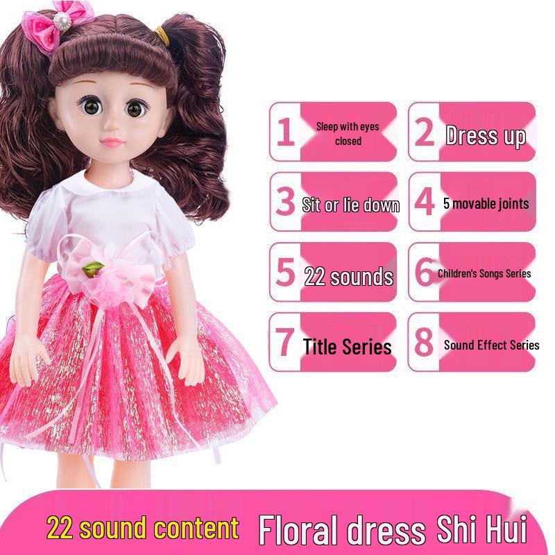 Conjunto de Boneca Inteligente Interativa com Roupas Trocáveis - Brinquedo de Princesa para Meninas, Presente de Aniversário Perfeito
