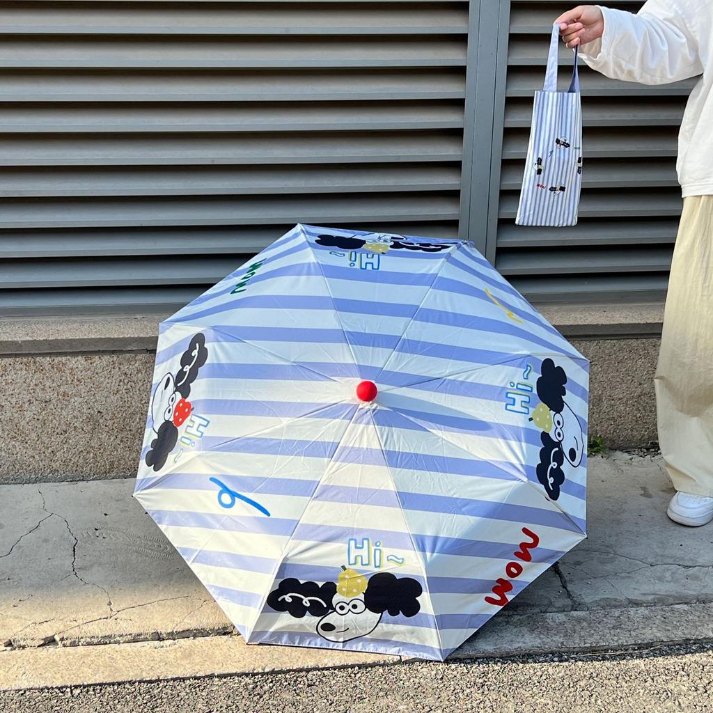 2025 new high-value sun umbrella plaid sunscreen ultraviolet folding umbrella women's weather and rain parasol large