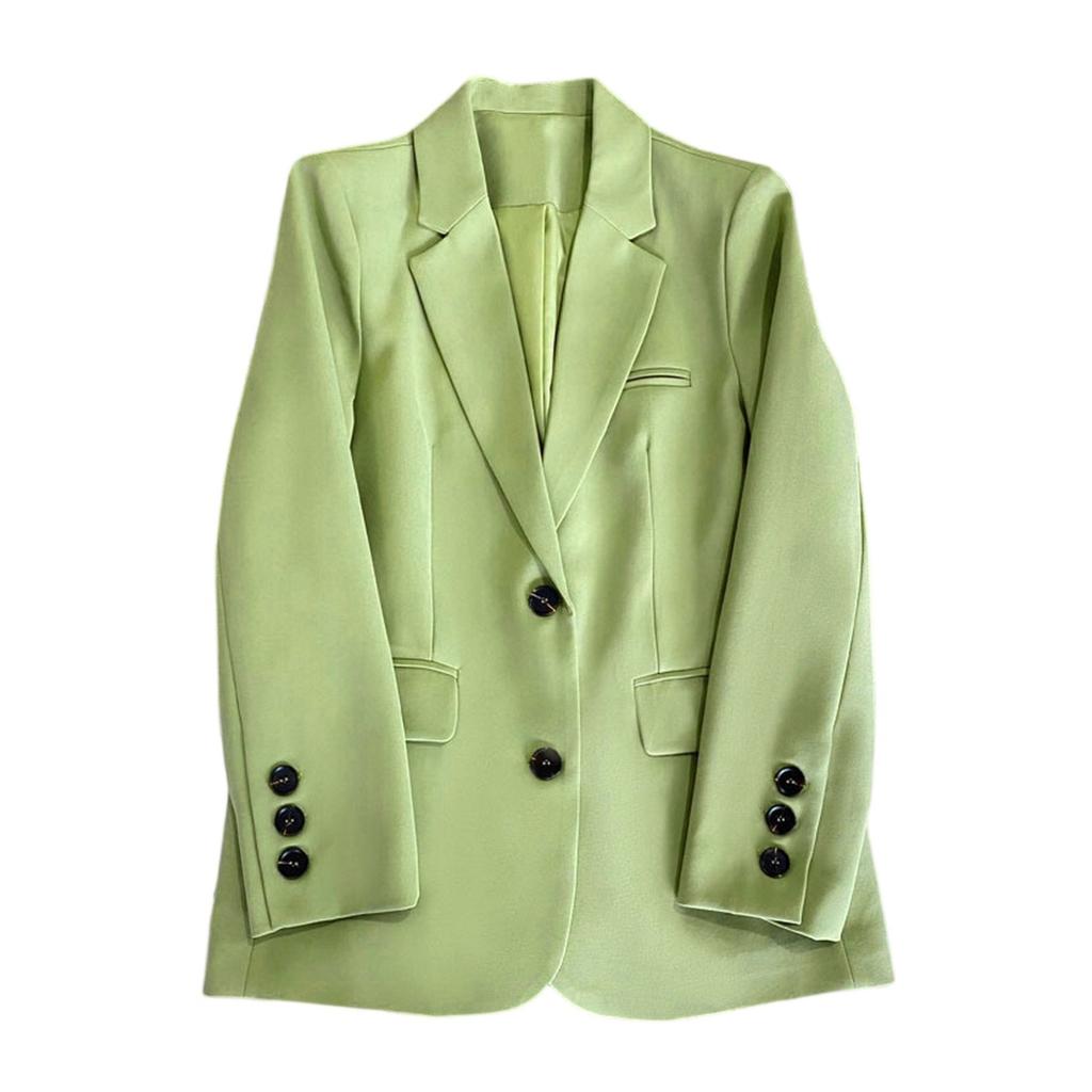 Women Fashion Long Sleeve Single Button Jackets Elegant  Lady Business Casual Blazers