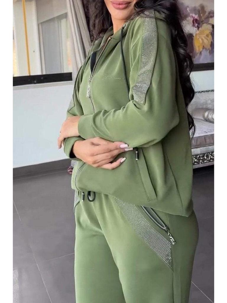 2024 Euro-American Autumn/Winter Casual Long Sleeve Sweatshirt & Pants Set