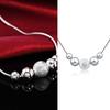 Women's Stylish Silver Plated Beads Charm Pendant Necklace Chain Jewelry Gift ADM