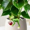 Decorative Cartoon Frog Ornament Animal-Themed Resin Figurine Colorful
