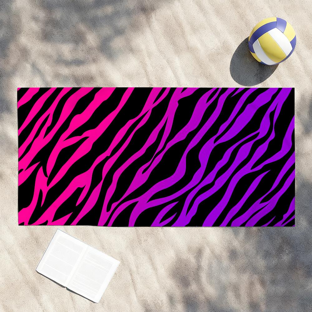 Zwart Witte Print Zebra Handdoek Douche Sauna Reizen Spa Sneldrogend Sportschool Accessoires Zacht Grote Strandhanddoeken
