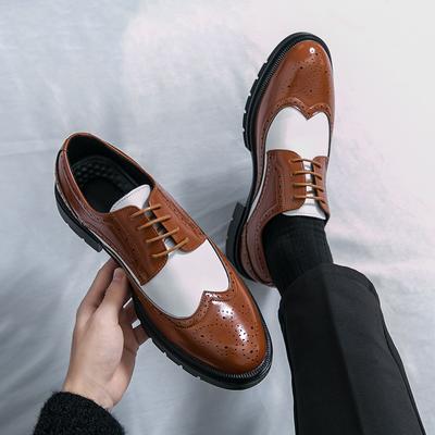 Mode Herrenmode Hochzeitspartyschuhe Ballerinas Herren Businessschuhe Brogue Farblich passendes Laufschuhwerk Oxford Kleiderschuhe aus Leder