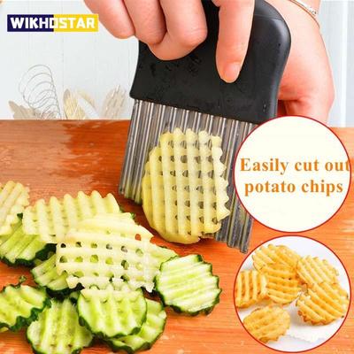 Potato Cutter Chips French Fry Maker Peeler Cut Dough Fruit Vegetable Kitchen Accessories Tool Knife Chopper Crinkle Wavy Slicer