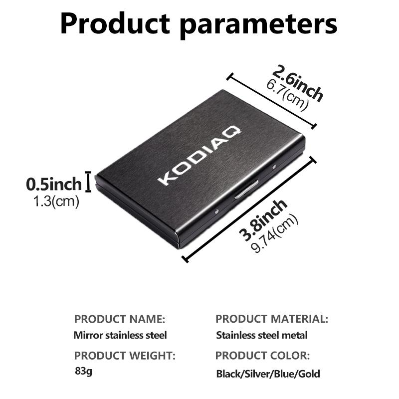 For Skoda Car Metal Credit Card Holder Wallets ID Card Holder Case Pop Up Wallet Fabia Kamiq Superb Scala Enyaq-iV MK3 VisionS kyvc74