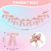 1pcs Pink Bow Garlands Banner Satin Ribbon Ornaments for Birthday,Bachelorette Party,Bridal Shower,Wedding,Baby Shower Decoation