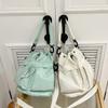 Large Capacity Drawstring Fitness Bag Korean Style Bucket Bag Swimming Nylon Crossbody Bag  Travel