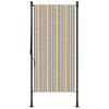 Vidaxl Roleta Zewnętrzna, Żółto-Biała, 120X270 Cm, Tkanina I Stal