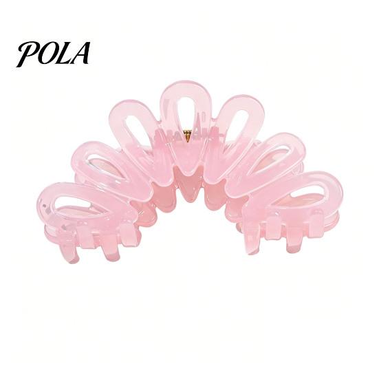 Hair Claw For Buns Back Head Shark Clip, Large Hollow Petal Shape Claw, Bun Holder Lightweight Clip Accessory, Size Shower for Thick And Half-Ties Ice