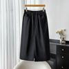 Autumn Women's Plus-Size Denim A-line Skirt with Front Slit, High Stretch, and Slimming Fit