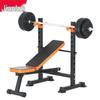 Jeeanlean Adjustable Home Bench Press & Squat Rack