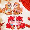 1 Pair Flocking Paper 2026 Zodiac Horse Stickers Chinese Style Spring Festival Couplets  Celebration