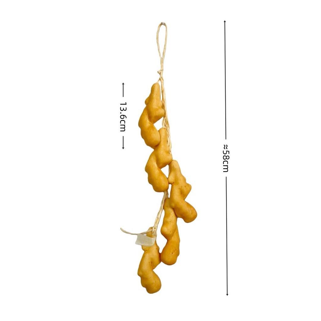 Realistic Hanging Vegetable String: Chili, Potato, Corn, Garlic, Peanut Props for Yard or Restaurant Decor