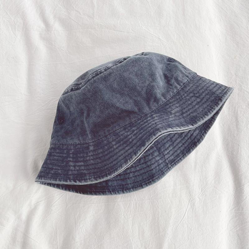 Washed Denim Retro Bucket Hat For Men Women Trendy Sun Protection Spring Summer Autumn