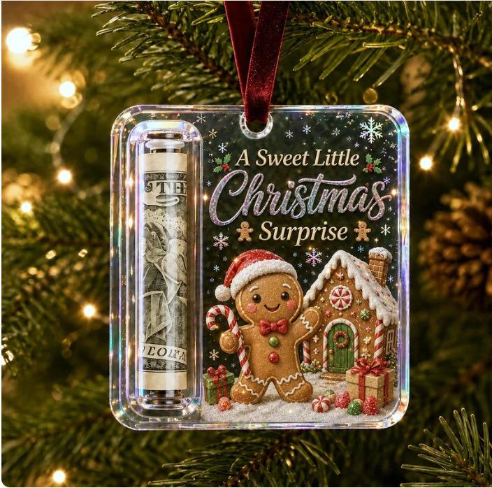 Acrylic Christmas Hanging Ornaments Printed Santa Snowman Reindeer Pendants for Tree Decoration