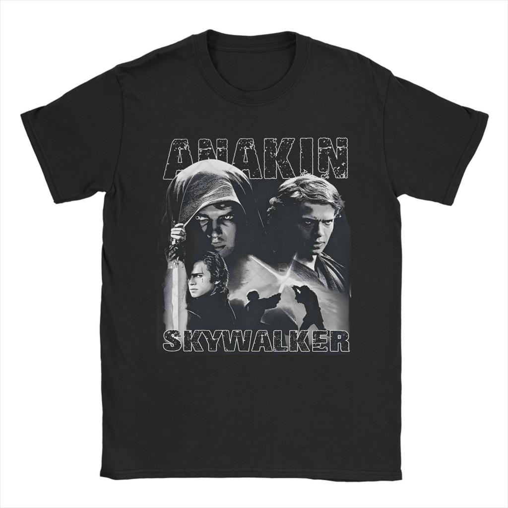 Obi-Wan Kenobi Space T Shirt Men's 100% Cotton Creative T-Shirts Crewneck Jesus Retro Collage Tees Short Sleeve Clothing Printed