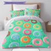 Donuts Pattern Bedding Quilt Set Quilt Cover Pillowcase Home Decoration Gift (1 * duvet cover + 2 * pillowcase, without core)