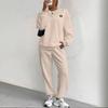 Women Fashion Casual Two Piece Long Sleeve Sweatshirt Pants Set
