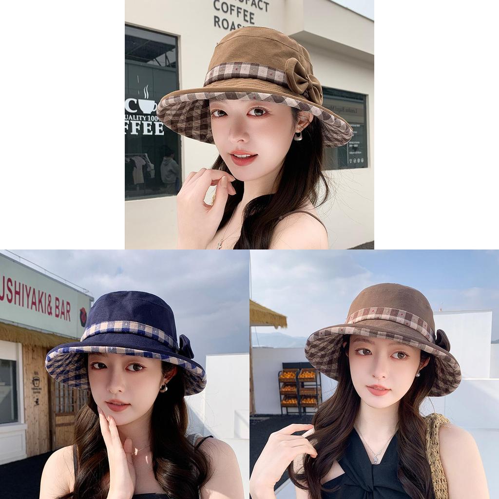 Cotton Summer Sun Hat With Wide Brim And Adjustable Fit For Outdoor Travel And Sun Protection