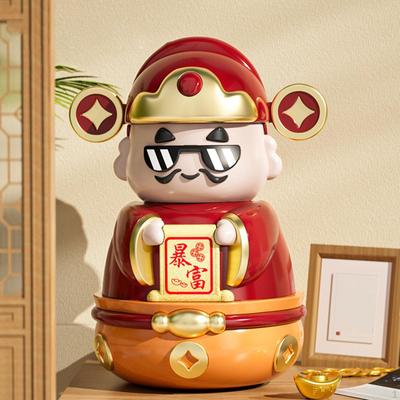 Gott des Reichtums Wechselbox Figur für Desktop Geldaufbewahrung