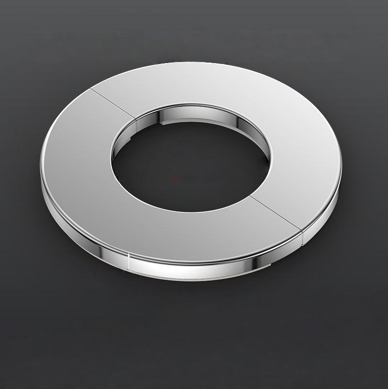 1pc Faucet Decorative Cover Self-Adhesive Stainless Steel Round Covers Shower Water Pipe Wall Hole Cover Bathroom Accessories