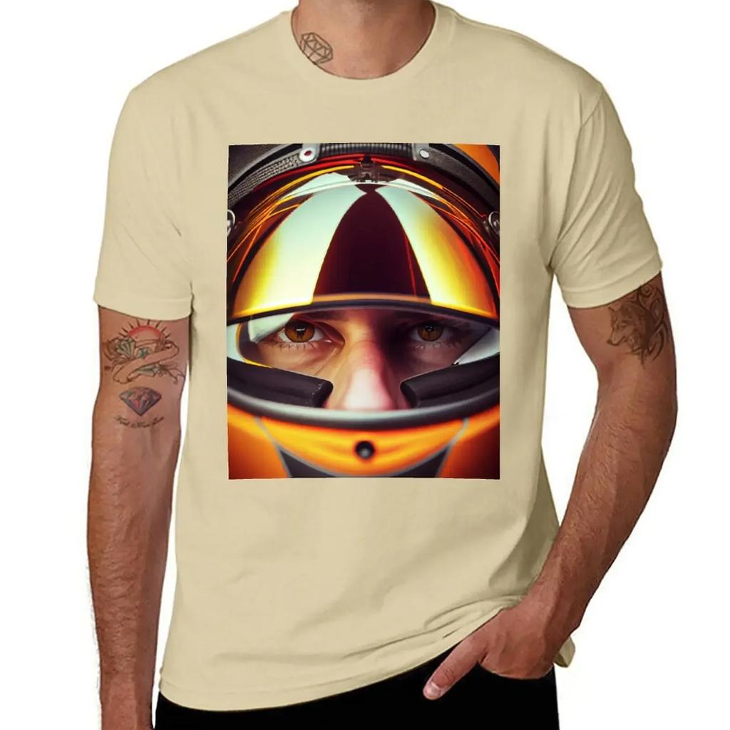 F1 Inspired Driver Closeup T-Shirt quick-drying summer clothes men t shirts