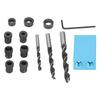 Woodwork Pocket Hole Jig 15 degrees  Aluminum Alloy Angle Carpentry Locator Jigs for Drilling14Pcs Set