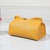 Dustproof Solid Color Tissue Box Multi-purpose PU Leather Toilet Paper Case Dispenser Foldable Napkin Holder Desktop