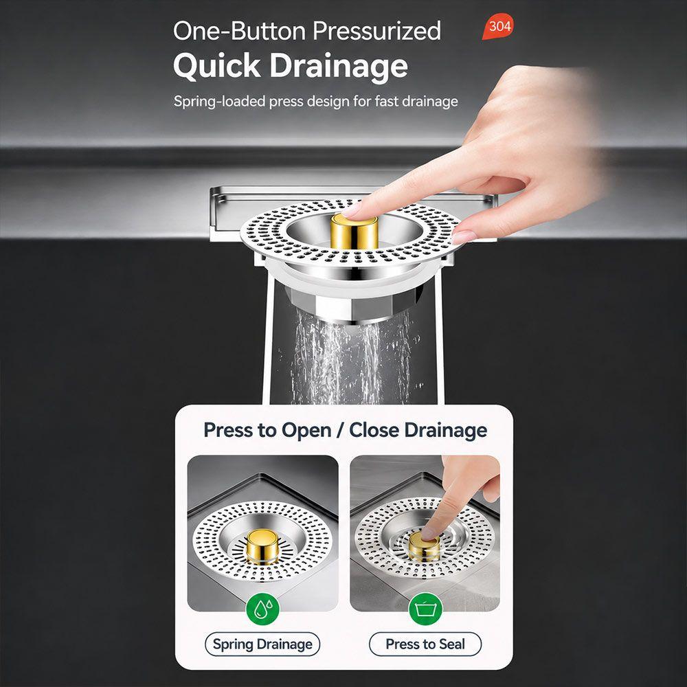 Anti-Odor Drain Filter Basket Bounce Core Sink Strainer Plug New Sink Strainer Kitchen Use