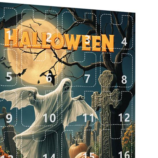 Halloween Countdown 24 Days Advent Calendar Mini Statues Multi-purpose Holiday Countdown Small Creepy Resin Figurines Set