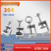 304 Stainless Steel U-Clip Pipe Fixture with Hand-Tightened Eyebolt