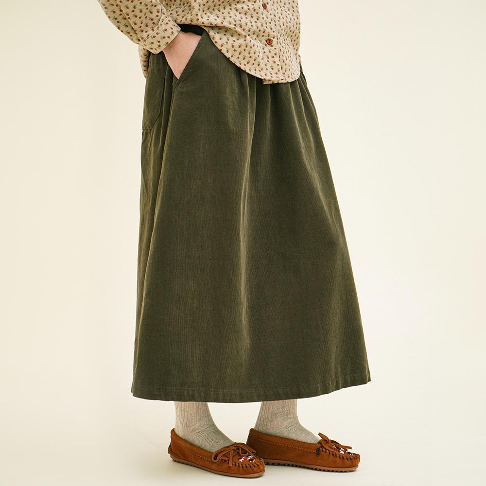 Chikita A Skirt (Corduroy) Khaki 244403Skh