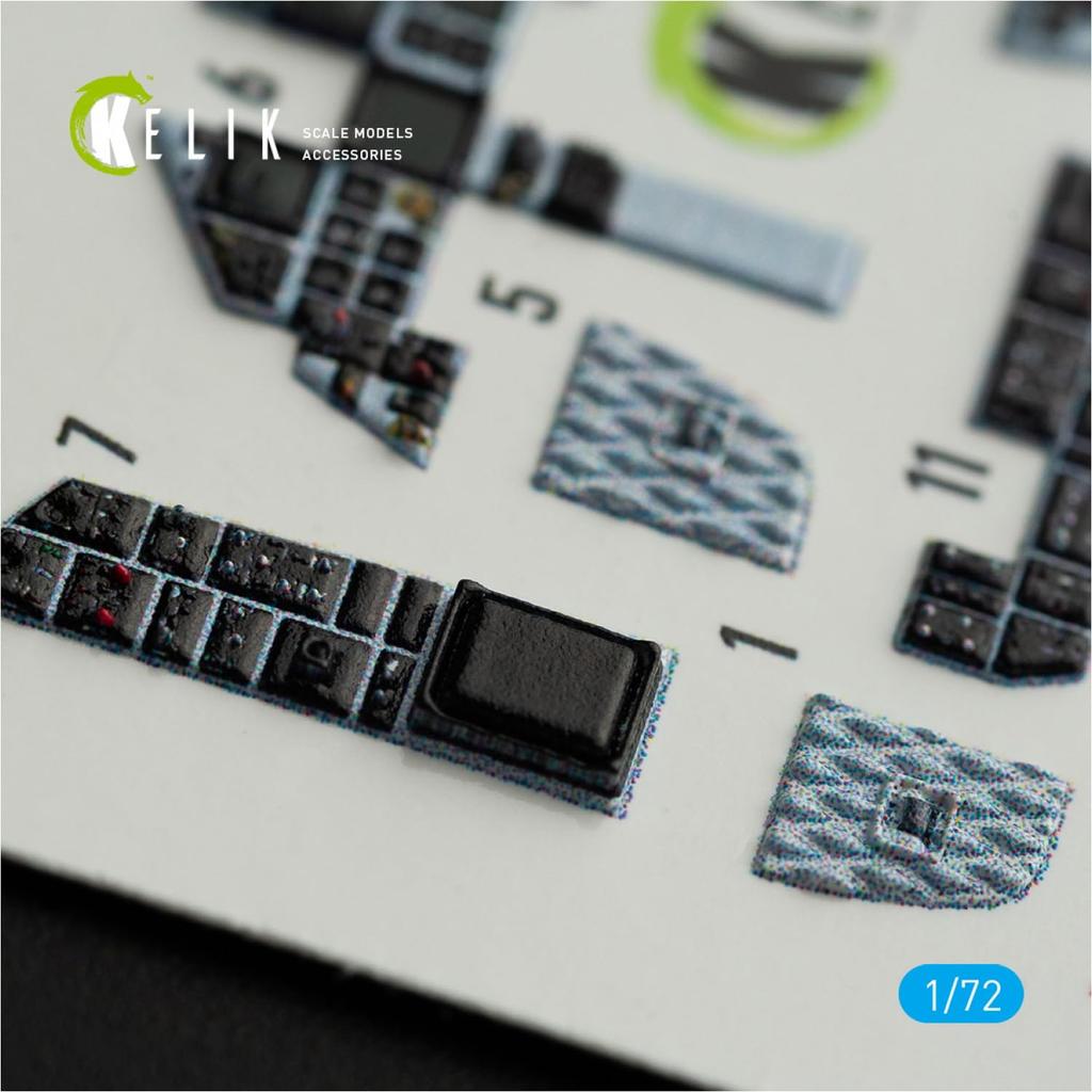 Reskit McDonnell Douglas Strike Eagle Interior 3D Decal Plastic Model Decal RSKK72070 1/72 F-15E (For Hasegawa)