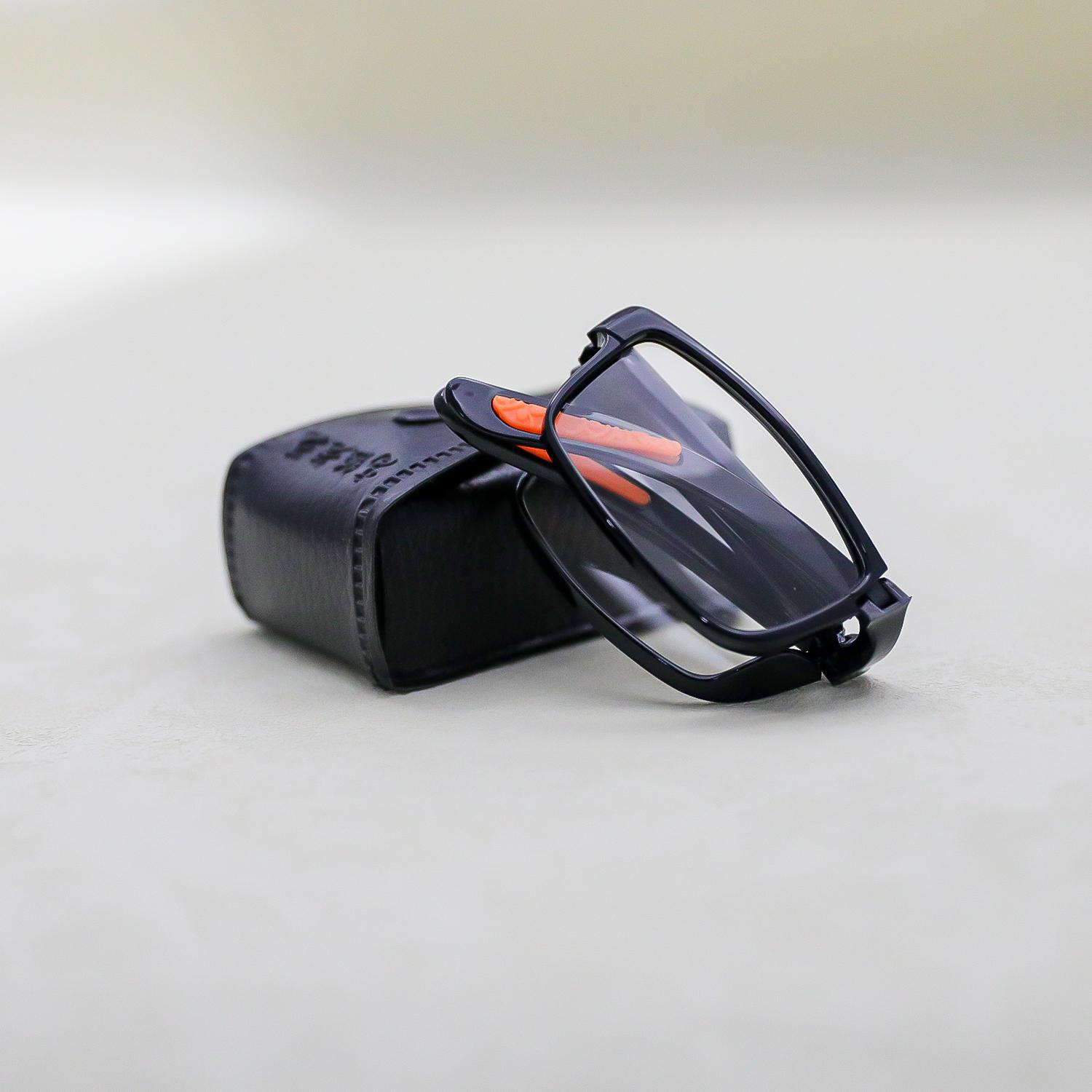 

Foldable Reading Glasses For Men Women Classical Eyeglasses Comfortable Wearing Convenient Carry Gift Glasses Case +1.0