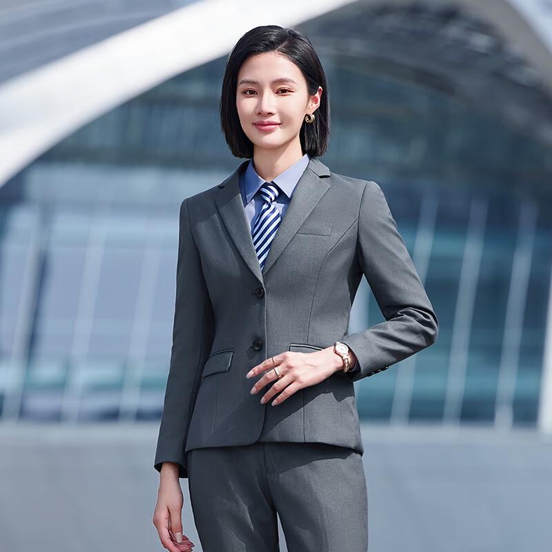 Women's Professional Double-Breasted Long Sleeve Suit Set