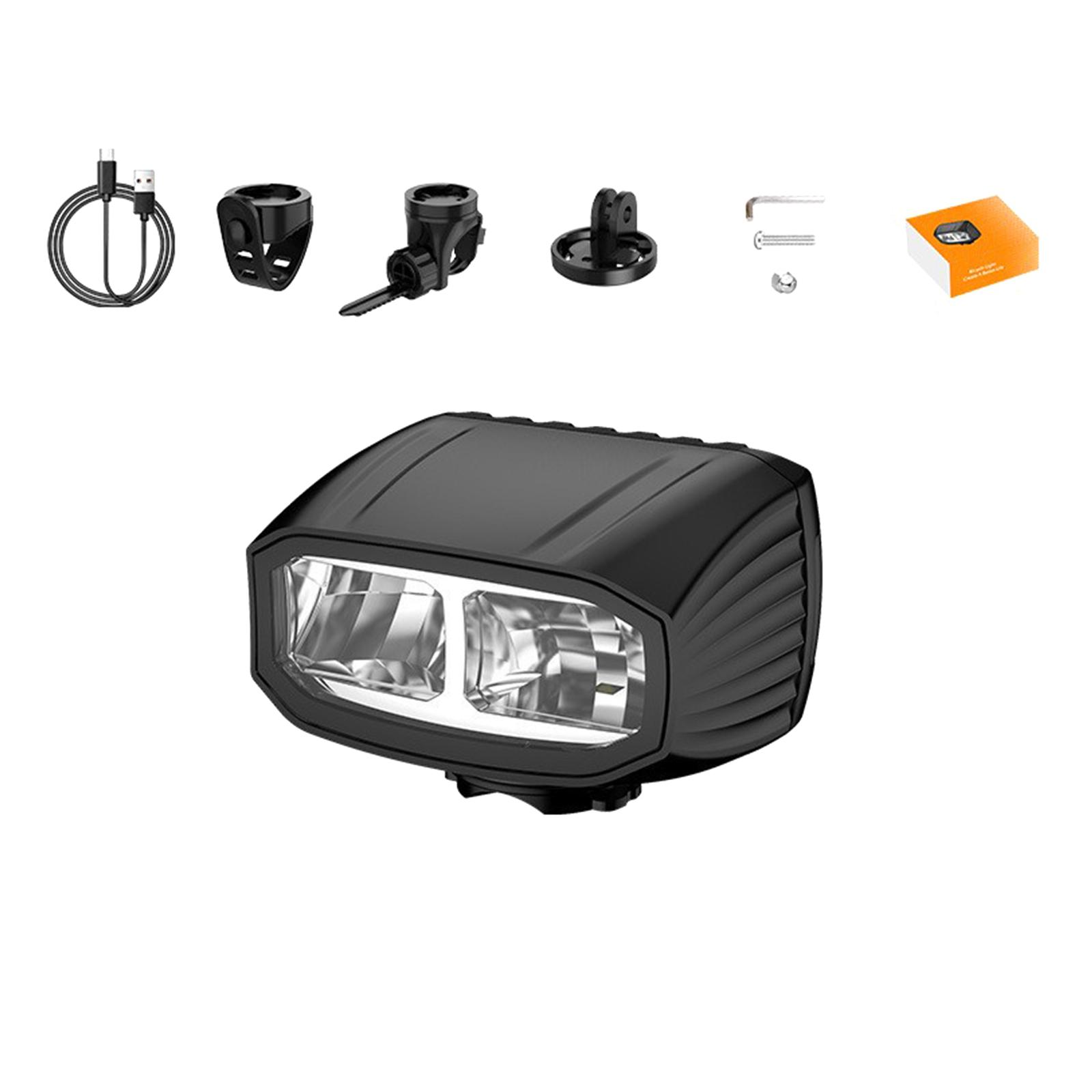 

Shockproofed Bike Front Light High Capacity Battery Charging Bicycles Headlight for Low Light Trail Night Cycling