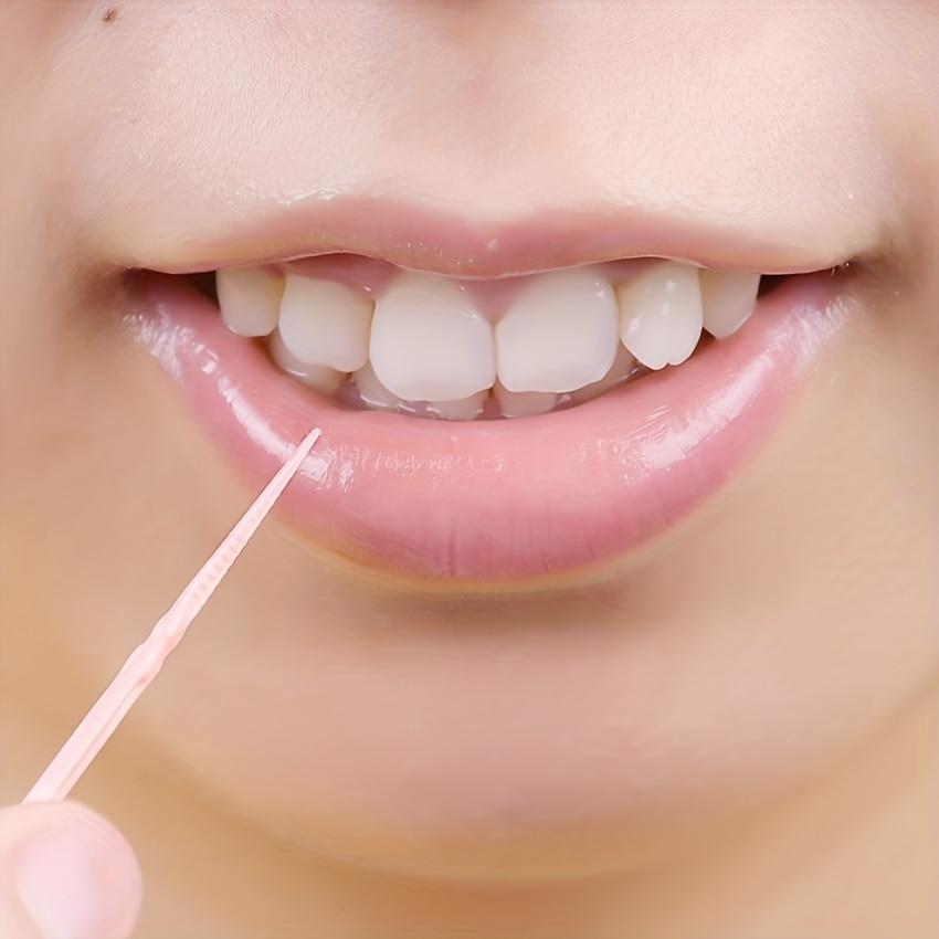 Nové 200 ks/balení oboustranné polypropylenové mezizubní kartáčky - Čisticí tyčinky pro dentální hygienu pro ústní péči