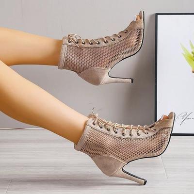 Sommer neue große Außenhandelssandalen im europäischen und amerikanischen Stil hohle Schuhe mit großen Fischmaul-High-Heel-kühlen Stiefeln vorn