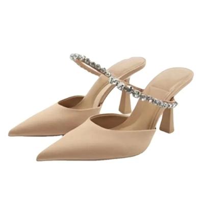 Tacchi Strass Slingback Tacchi Alti Donna Scarpe Nere 2026 Sandali Eleganti Moderni con Tacco da Donna Stiletti Punteggiati da Festa