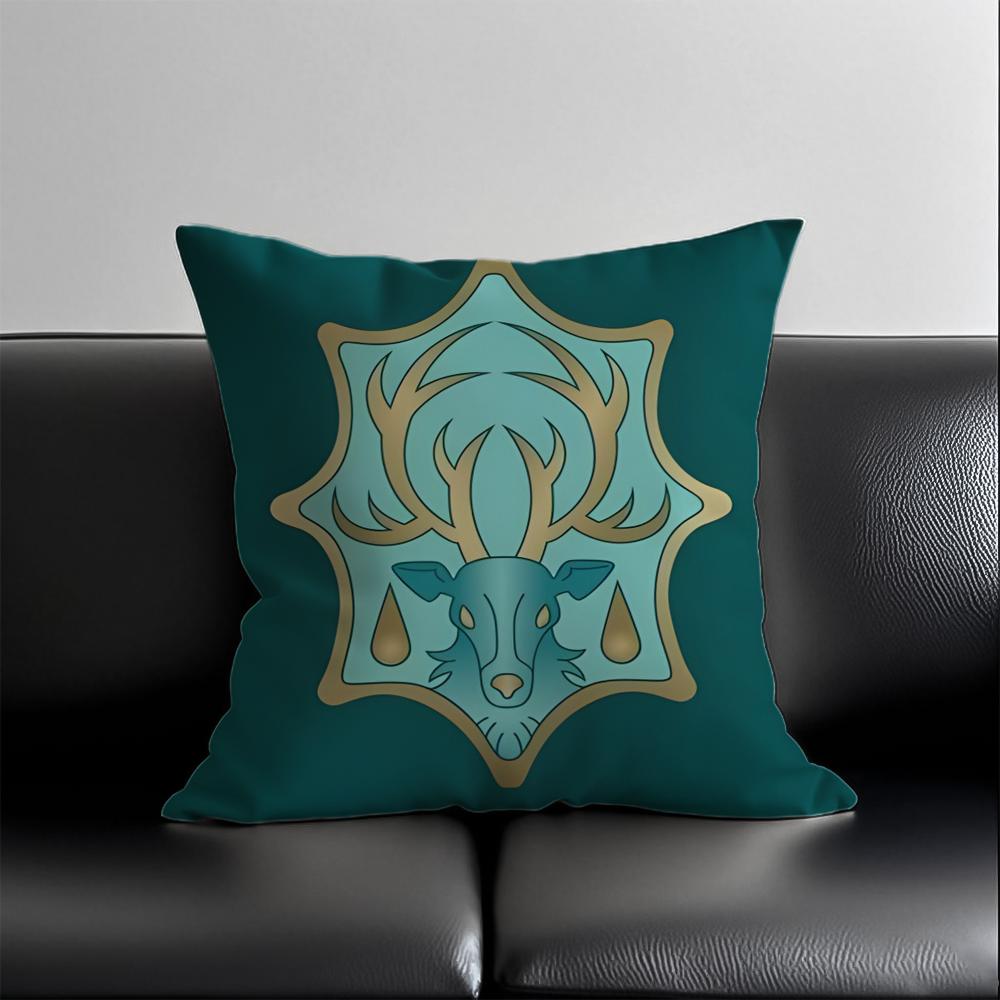 Hot Anime Cartoon Black Clover Pillow Case Anti-Dustmite Pillowcase Invisible Zipper Silky Short Plush Sofa Cushion Cover