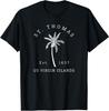 Retro Cool St. Thomas USVI Beach Palm Tree Novelty Souvenir T-Shirt