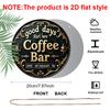 2D Flat 1pc Vintage Coffee Bar Aluminum Decoration Plaque, "Good Days Start Here" Lettering Sign, Kitchen Decor, Coffee Shop Wall Art Decor, Ideal