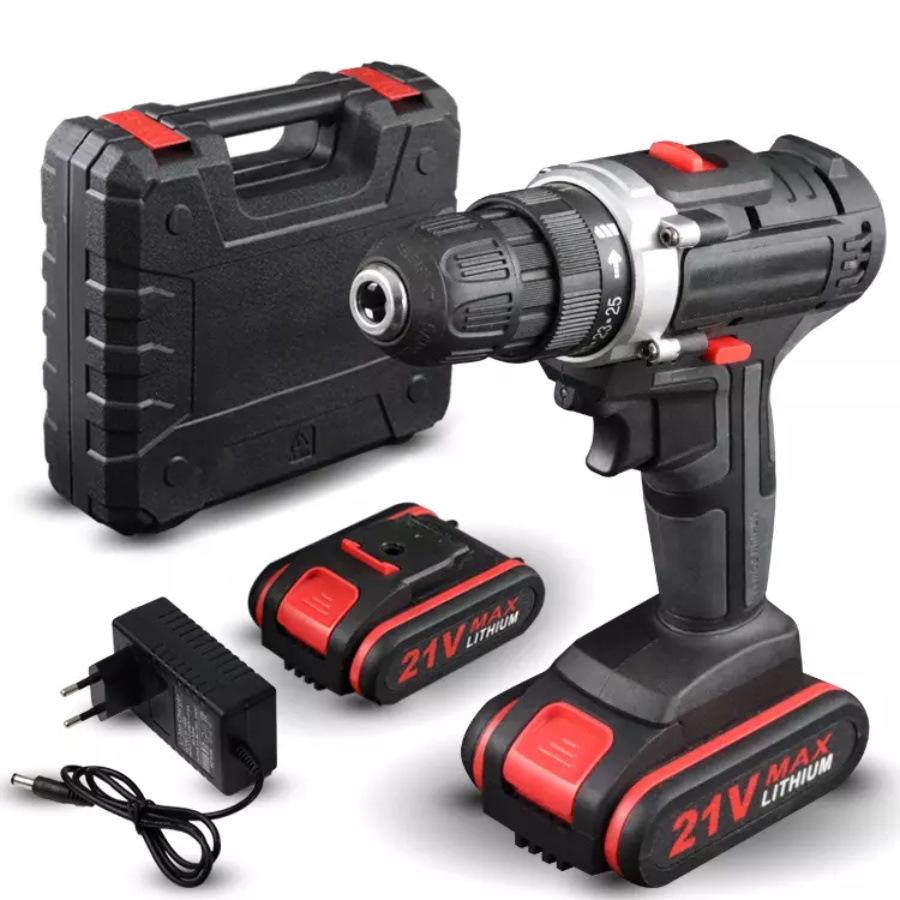 

21V Lithium Battery Hand Drill, Dual-Speed Electric Screwdriver with Bit Set, Versatile DIY Household Tool. Bare tool (cardboard box)