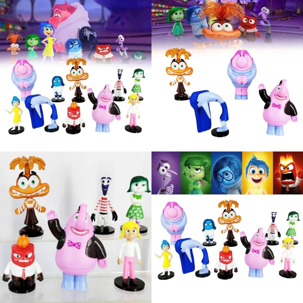 Colorful Pvc Brain Battle Figurines Set 10 Unique Cake Decoration Toys Bagged
