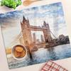 Glass Kitchen Chopping Board with Tower Bridge London Graphic 60x52 Cm