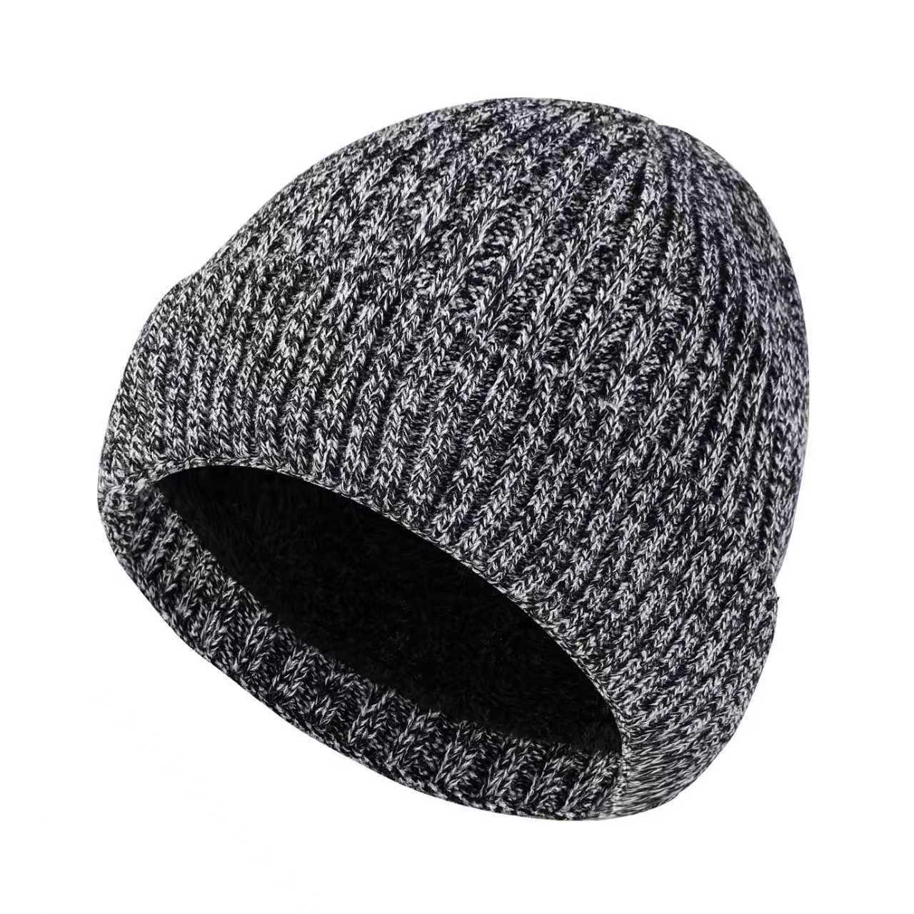 

European & American Warm Knit Wool Hat with Fleece Lining, Thickened for Windproof Ear Protection - Ideal for Middle-aged & Elderly in Winter