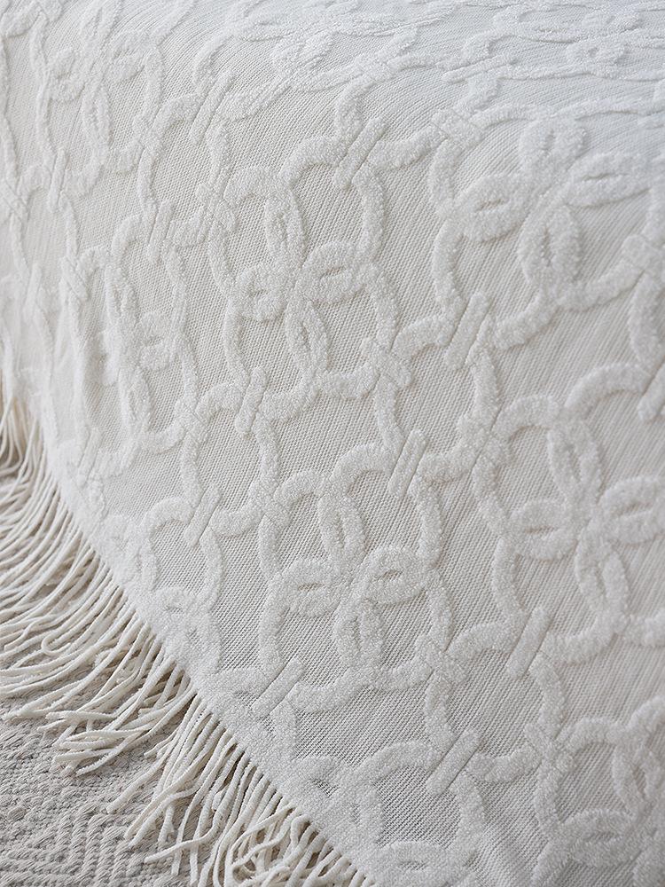 Nordic Knitted Bed Runner & Throw Blanket - Soft Fabric, Decorative Scarf for Bed or Sofa